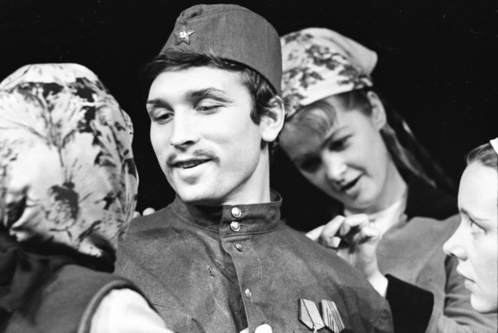 В спектакле «Материнское поле», реж. Б. Львов-Анохин, 1964